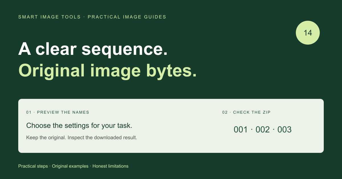 Batch Rename Images: Numbered Files Without Changing Quality