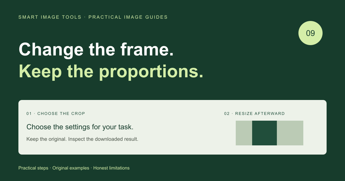 Crop an Image Without Stretching: Aspect Ratios and Exact Pixels