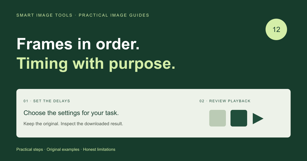Make a GIF from Images: Frame Order, Timing and File Size