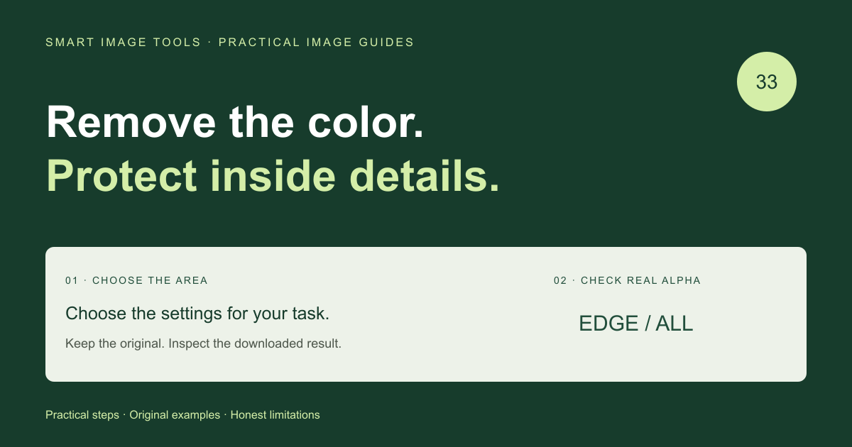 Remove a Solid Color Background While Protecting Enclosed Details