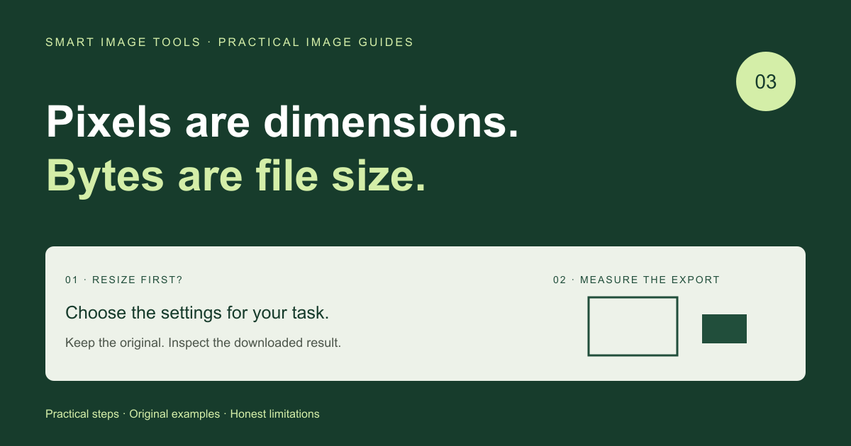 Resize vs. Compress: How to Make an Image Smaller Correctly