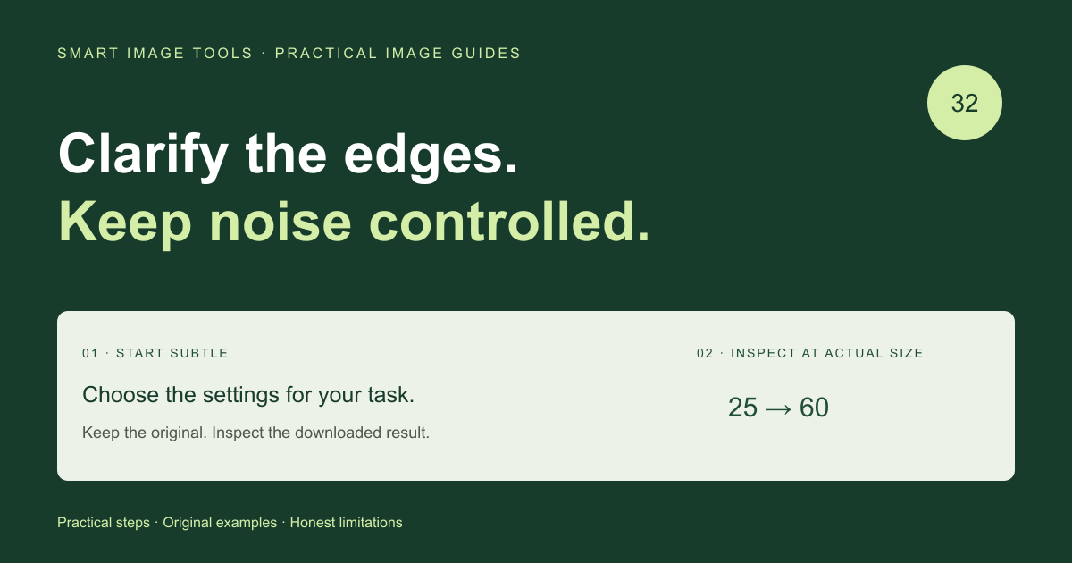 Sharpen an Image Without Creating Halos or Amplifying Noise