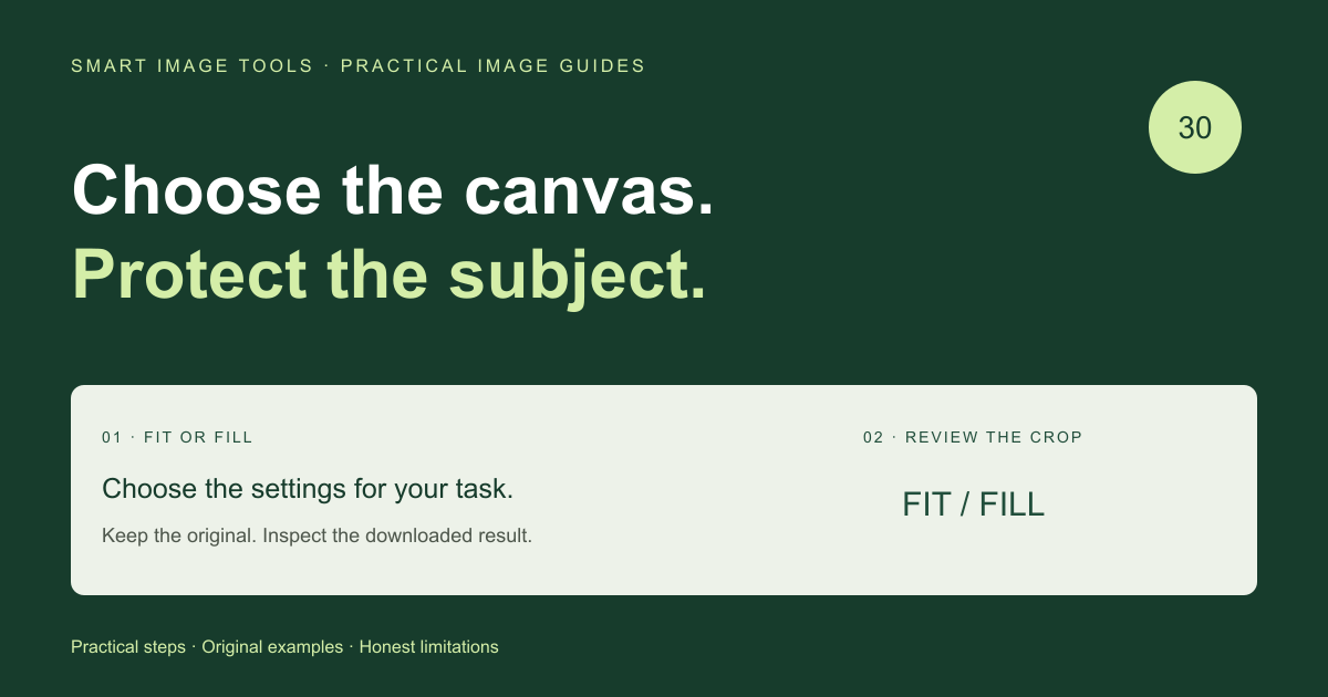 Fit or Fill a Social Image Canvas Without Stretching the Subject